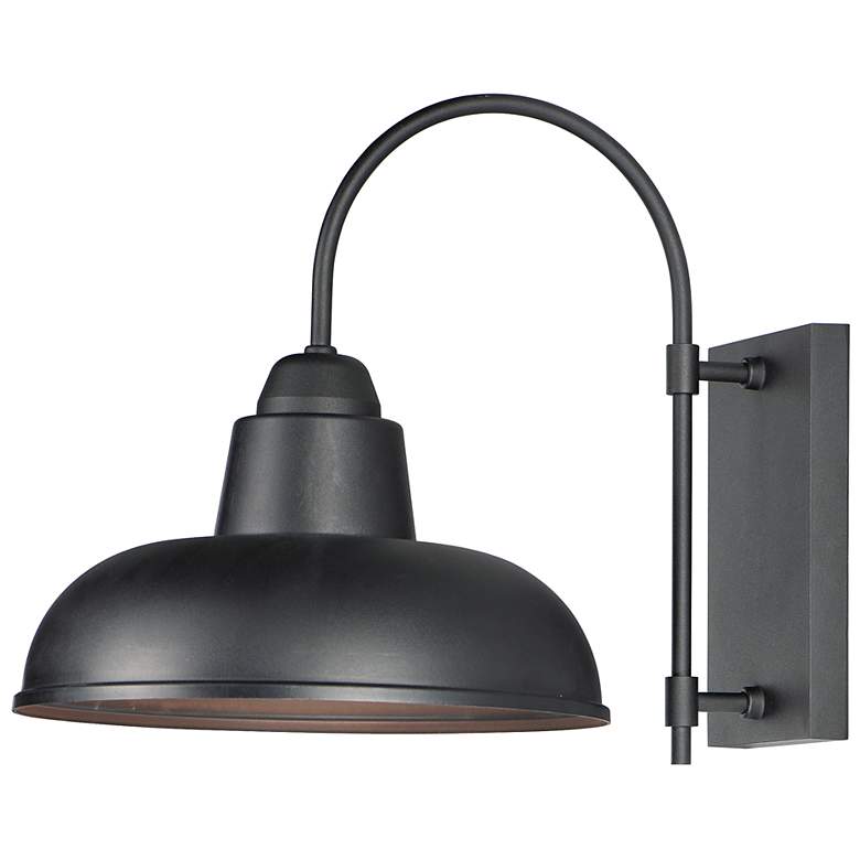 Image 2 Maxim Industrial 15 3/4" High Black Outdoor Wall Light