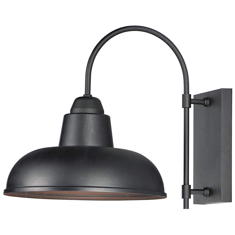 Image 1 Maxim Industrial 15 3/4 inch High Black Outdoor Wall Light