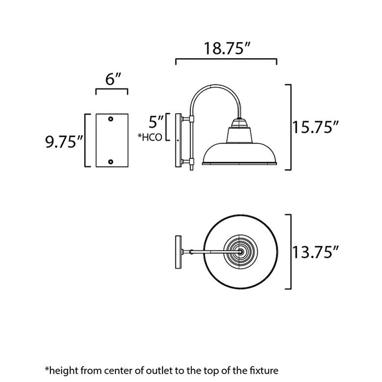 Image 5 Maxim Industrial 15 3/4" High Black Outdoor Wall Light more views
