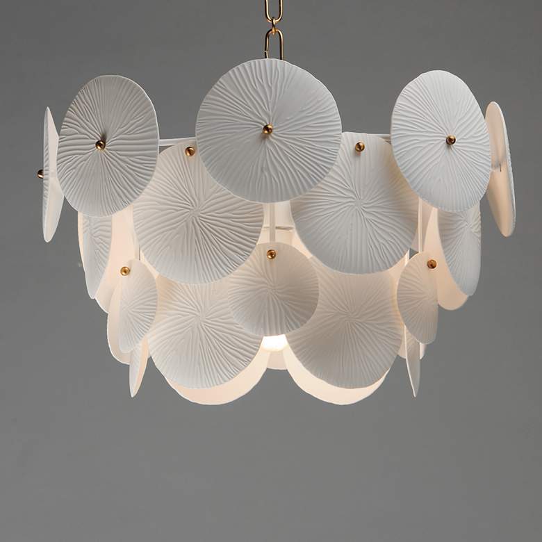 Image 3 Maxim Isla 20 1/2"W Brass and White Ceramic Pendant Light more views
