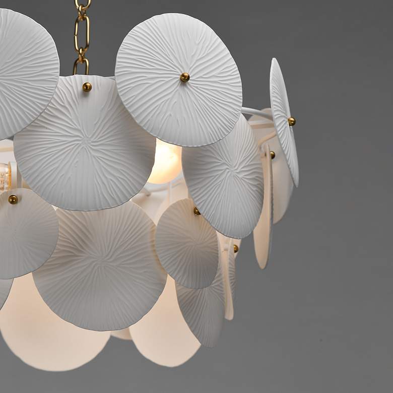 Image 4 Maxim Isla 20 1/2"W Brass and White Ceramic Pendant Light more views