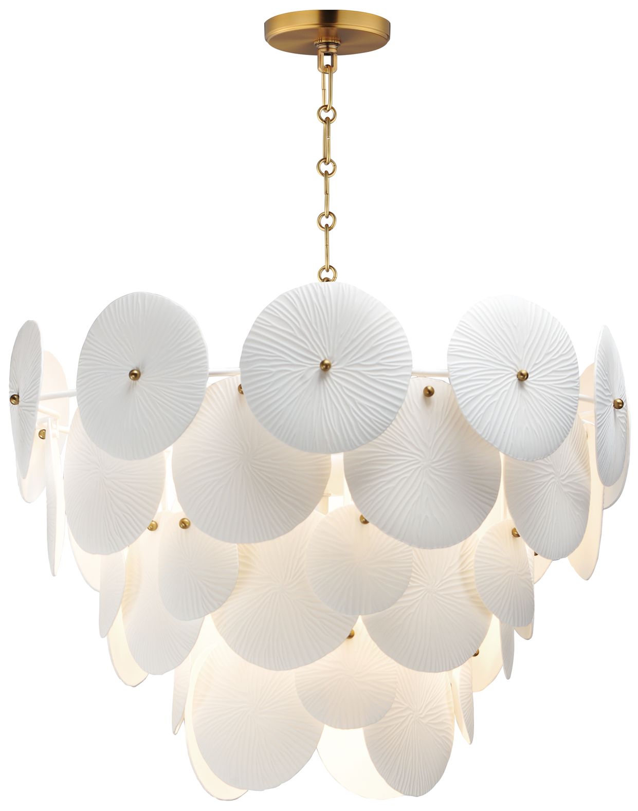 Maxim Isla 23 1/4"W Natural Brass 5-Light Tiered Chandelier