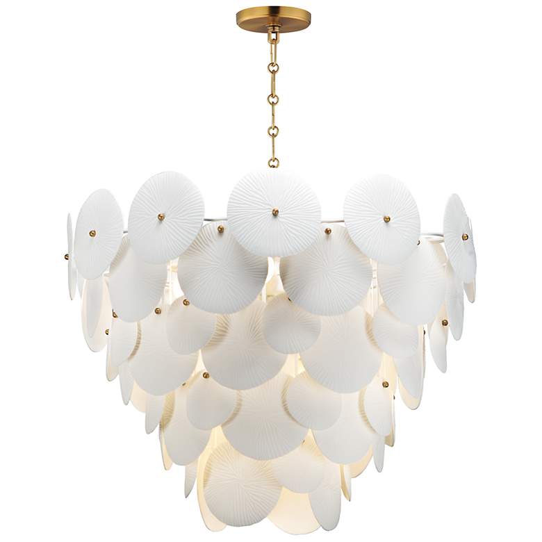 Image 1 Maxim Isla 29" Wide Natural Aged Brass 8-Light Pendant