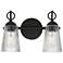 Maxim Jackson Hole 14" Wide Black 2-Light Wall Sconce