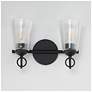 2_Maxim Jackson Hole 14" Wide Black 2-Light Wall Sconce more views