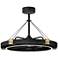 Maxim Jewel 33" Wide Black/Gold Wifi-Enabled LED Fandelight