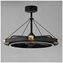 2_Maxim Jewel 33" Wide Black/Gold Wifi-Enabled LED Fandelight more views