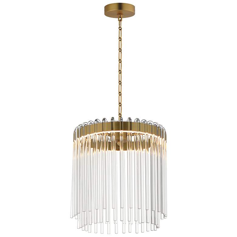 Image 1 Maxim Jolie 11" Wide Natural Aged Brass LED Pendant