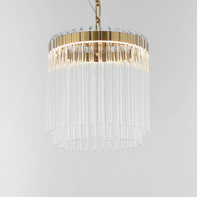 Image 3 Maxim Jolie 11" Wide Natural Aged Brass LED Pendant more views