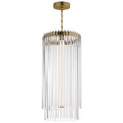 Maxim Jolie 14" Wide Natural Aged Brass Foyer Pendant