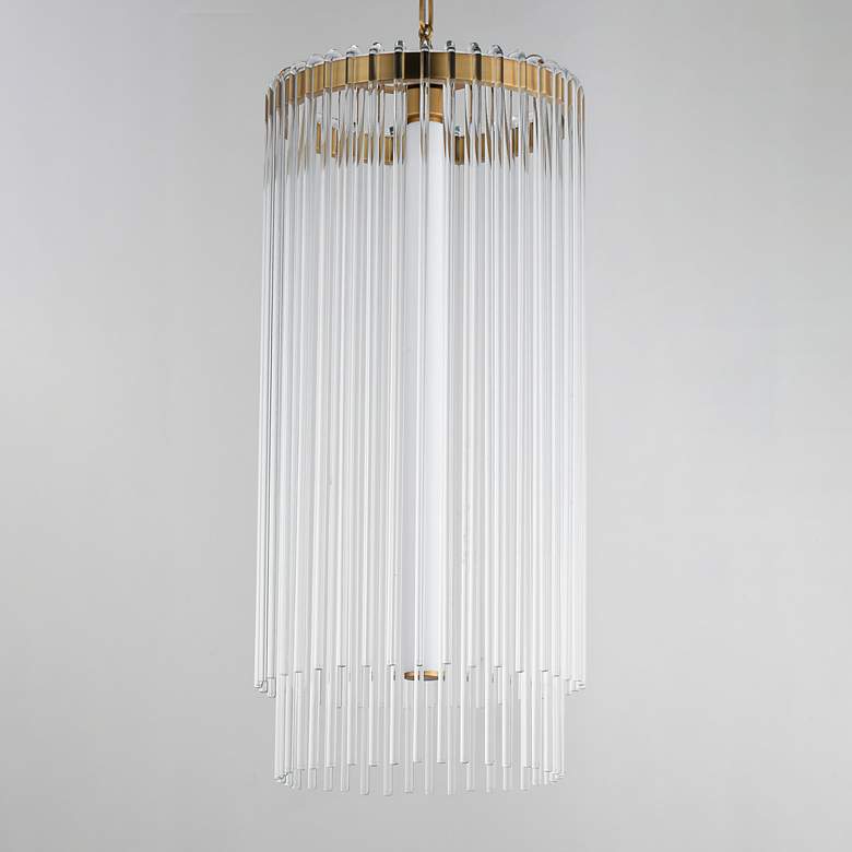 Image 2 Maxim Jolie 14" Wide Natural Aged Brass Foyer Pendant more views