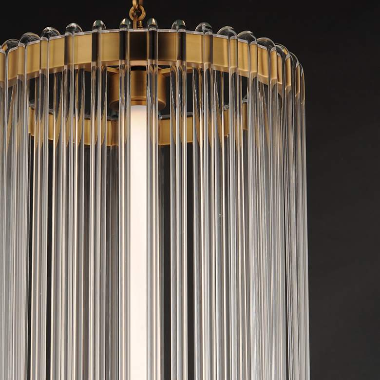 Image 4 Maxim Jolie 14" Wide Natural Aged Brass Foyer Pendant more views