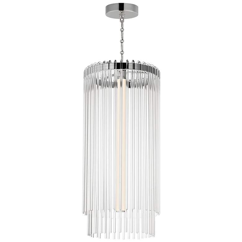 Image 1 Maxim Jolie 14" Wide Polished Nickel Foyer Pendant