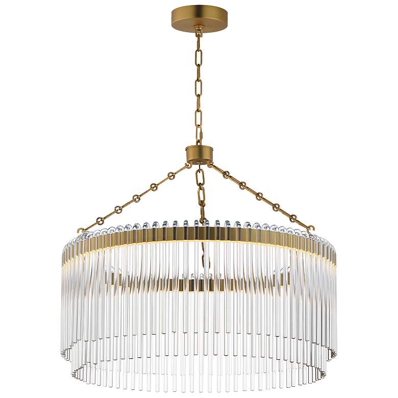 Image 1 Maxim Jolie 24" Wide Natural Aged Brass LED Pendant