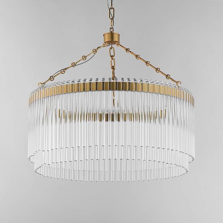 Image 2 Maxim Jolie 24" Wide Natural Aged Brass LED Pendant more views