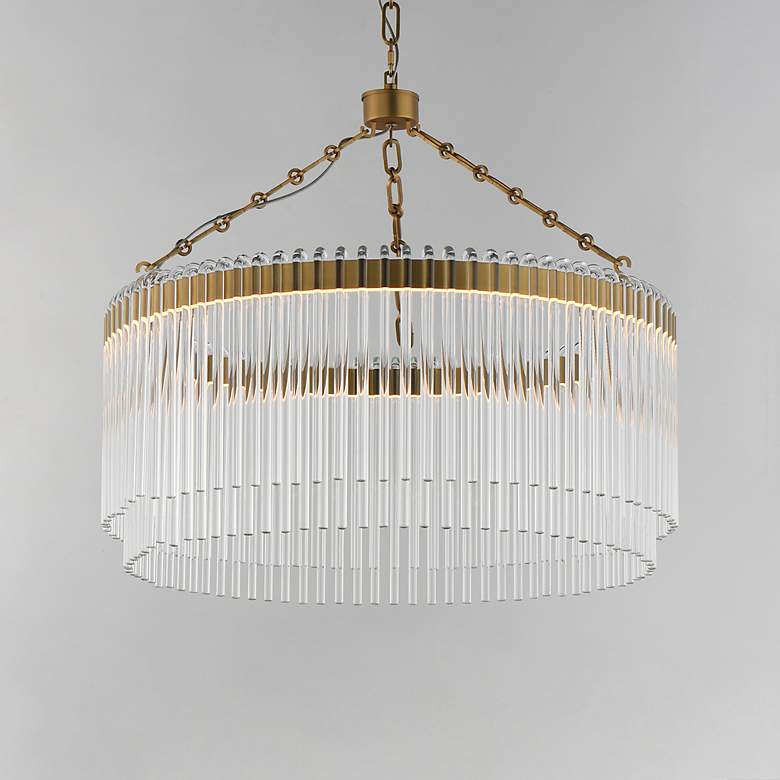 Image 3 Maxim Jolie 24" Wide Natural Aged Brass LED Pendant more views