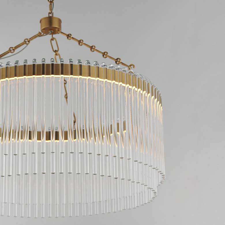 Image 4 Maxim Jolie 24" Wide Natural Aged Brass LED Pendant more views