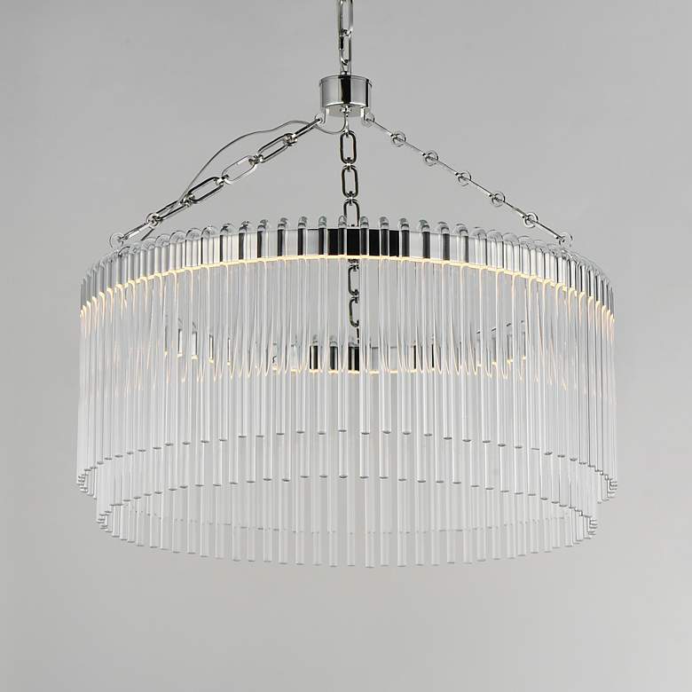 Image 3 Maxim Jolie 24" Wide Polished Nickel LED Pendant more views