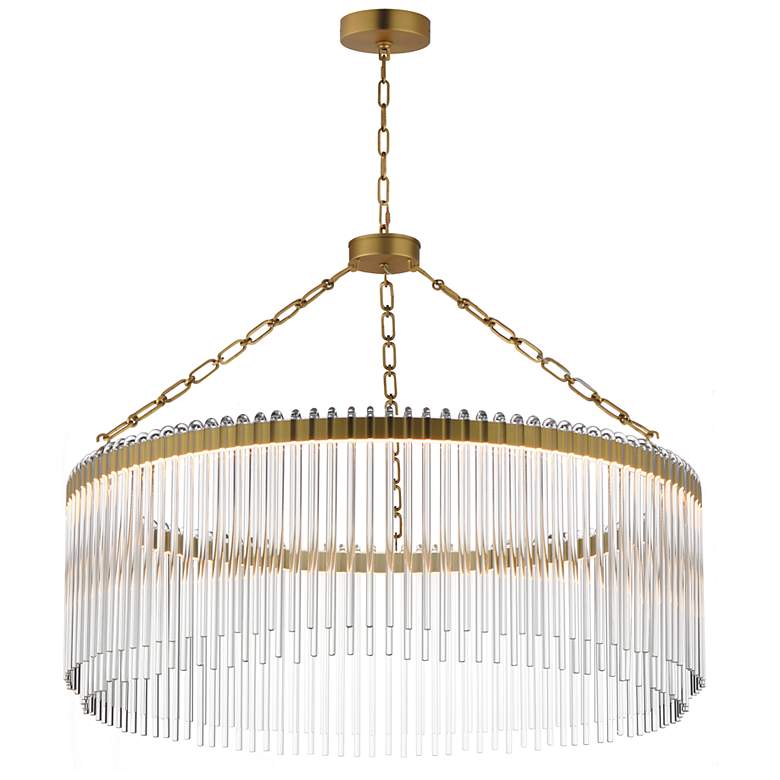 Image 1 Maxim Jolie 34" LED Pendant Natural Aged Brass