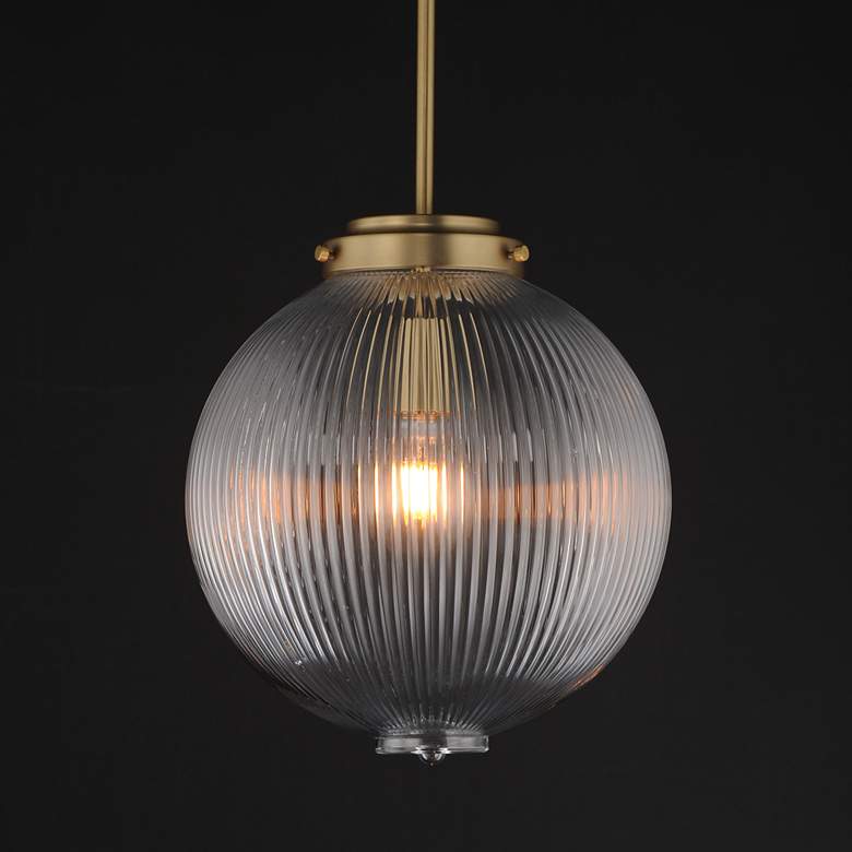 Image 4 Maxim Kasbah 12" Wide Satin Brass Pendant more views