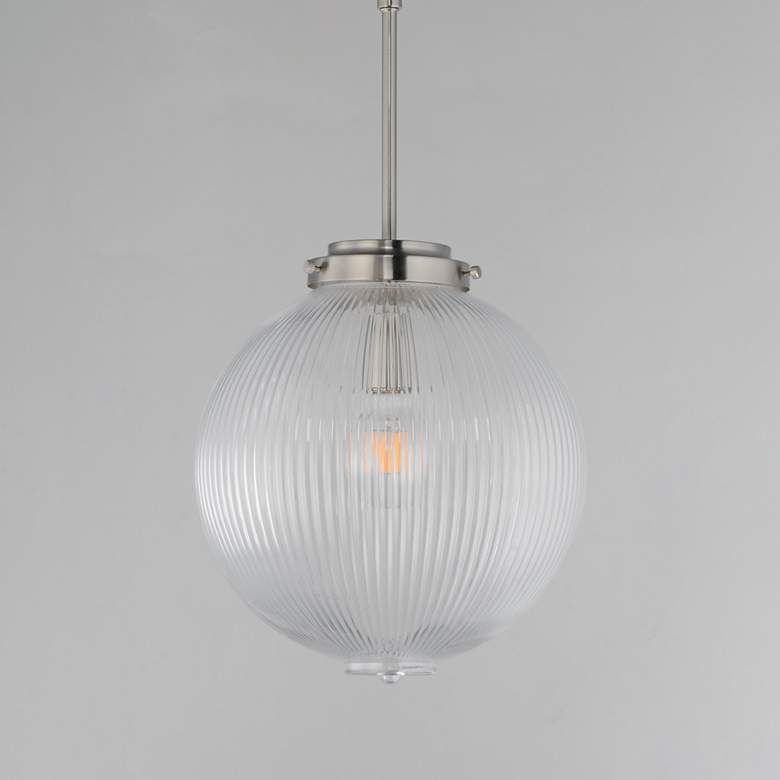 Image 2 Maxim Kasbah 12" Wide Satin Nickel Pendant more views
