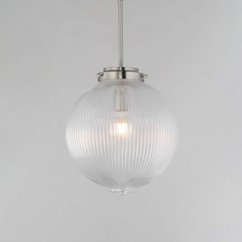 Image 3 Maxim Kasbah 12" Wide Satin Nickel Pendant more views