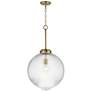 1_Maxim Kasbah 15 3/4"W Satin Brass Clear Glass Pendant Light