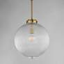 2_Maxim Kasbah 15 3/4"W Satin Brass Clear Glass Pendant Light more views