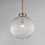 3_Maxim Kasbah 15 3/4"W Satin Brass Clear Glass Pendant Light more views