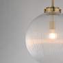 4_Maxim Kasbah 15 3/4"W Satin Brass Clear Glass Pendant Light more views