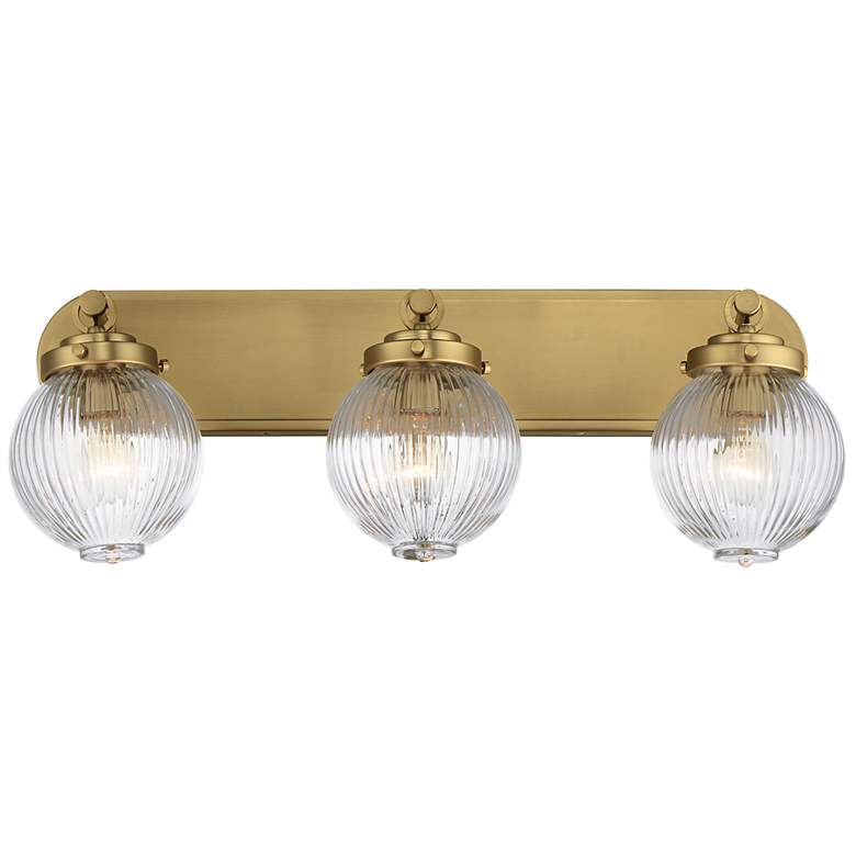 Image 1 Maxim Kasbah 25 1/2" Wide Satin Brass 3-Light Bath Vanity