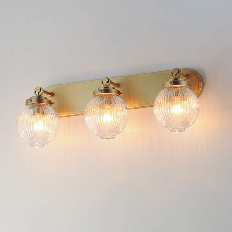 Image 4 Maxim Kasbah 25 1/2" Wide Satin Brass 3-Light Bath Vanity more views