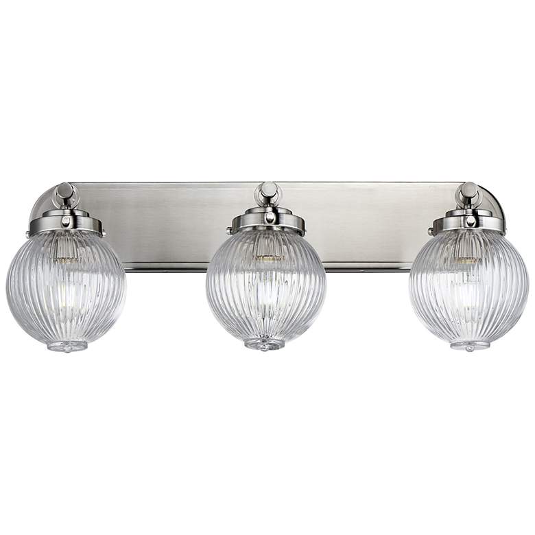 Image 1 Maxim Kasbah 25 1/2" Wide Satin Nickel 3-Light Bath Vanity