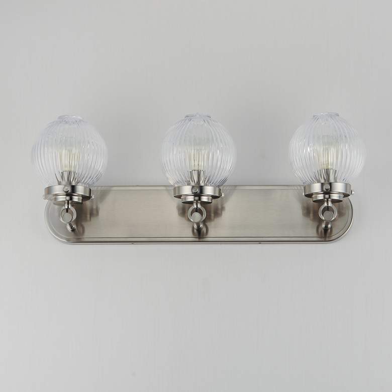 Image 2 Maxim Kasbah 25 1/2" Wide Satin Nickel 3-Light Bath Vanity more views