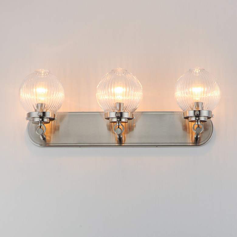 Image 3 Maxim Kasbah 25 1/2" Wide Satin Nickel 3-Light Bath Vanity more views