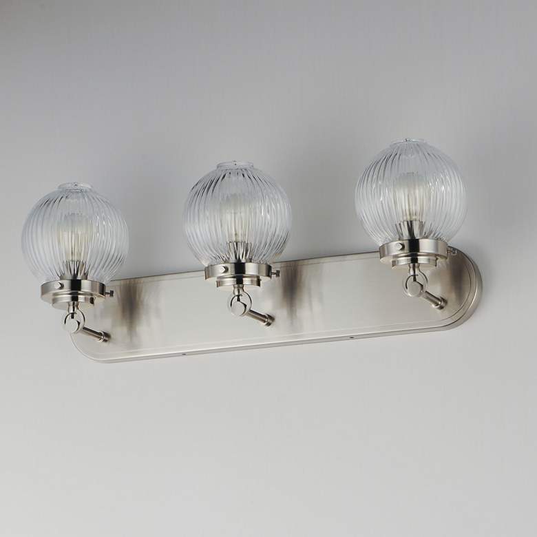 Image 4 Maxim Kasbah 25 1/2" Wide Satin Nickel 3-Light Bath Vanity more views
