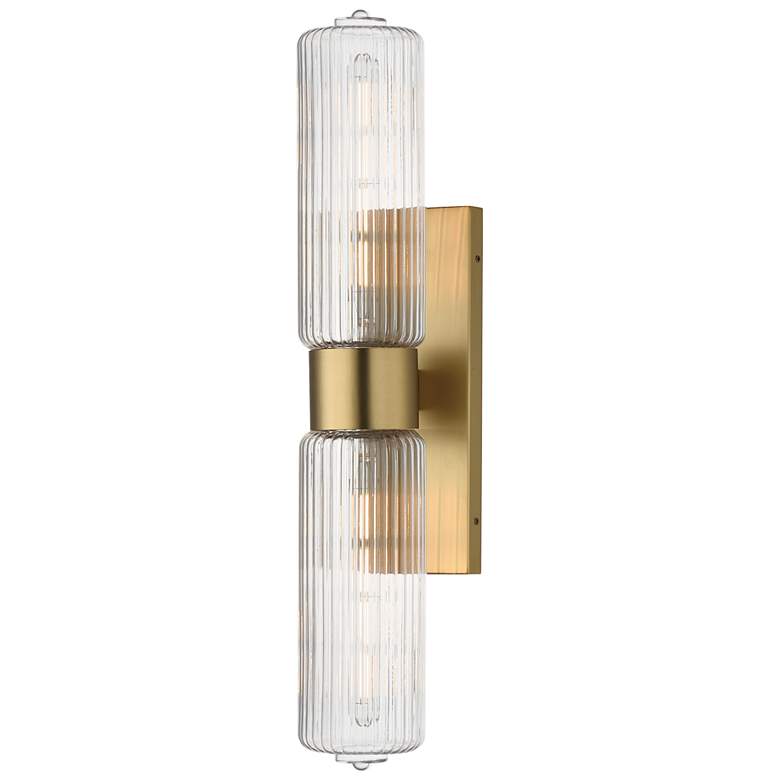 Image 1 Maxim Kasbah 28" High Satin Brass 2-Light Wall Sconce