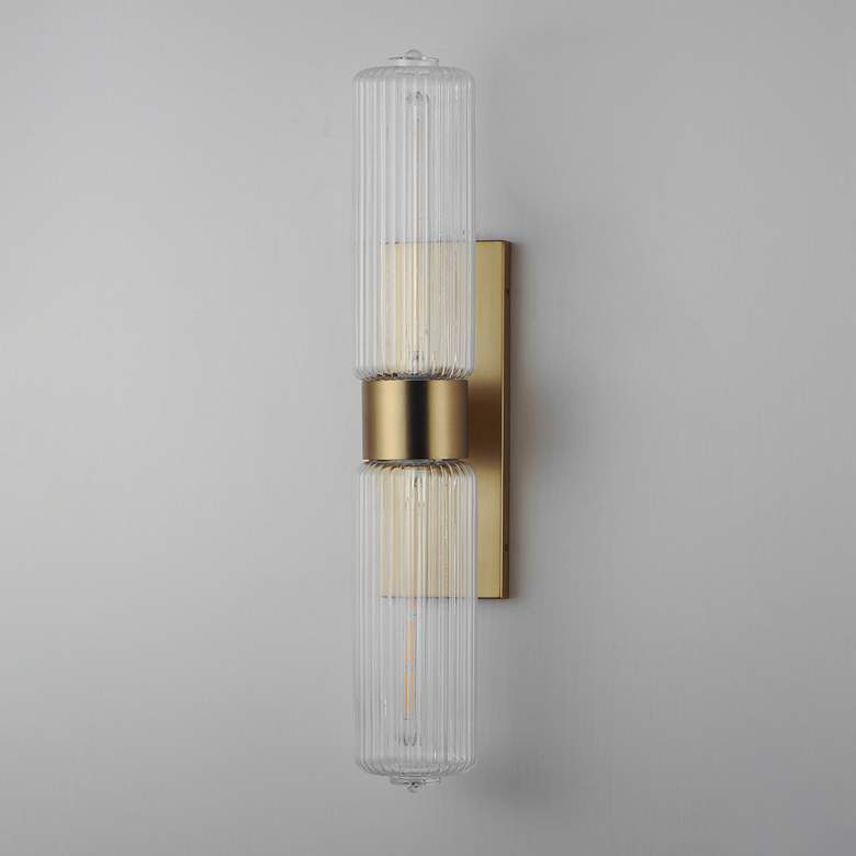 Image 4 Maxim Kasbah 28" High Satin Brass 2-Light Wall Sconce more views