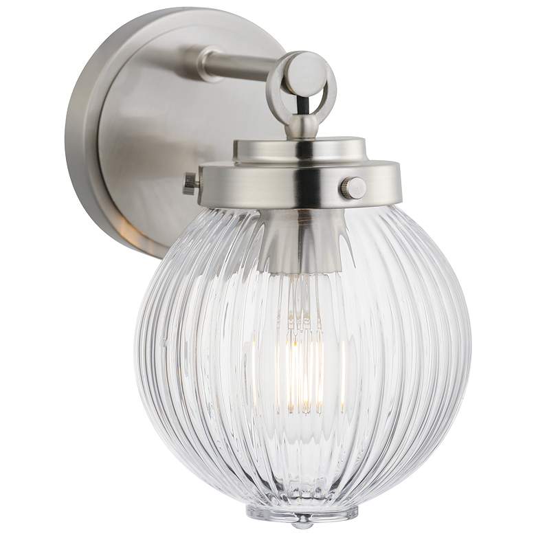 Image 1 Maxim Kasbah 9" High Satin Nickel 1-Light Bath Vanity