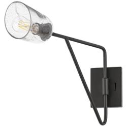 Maxim Keppe 11" High Dark Bronze Swing Arm Wall Sconce