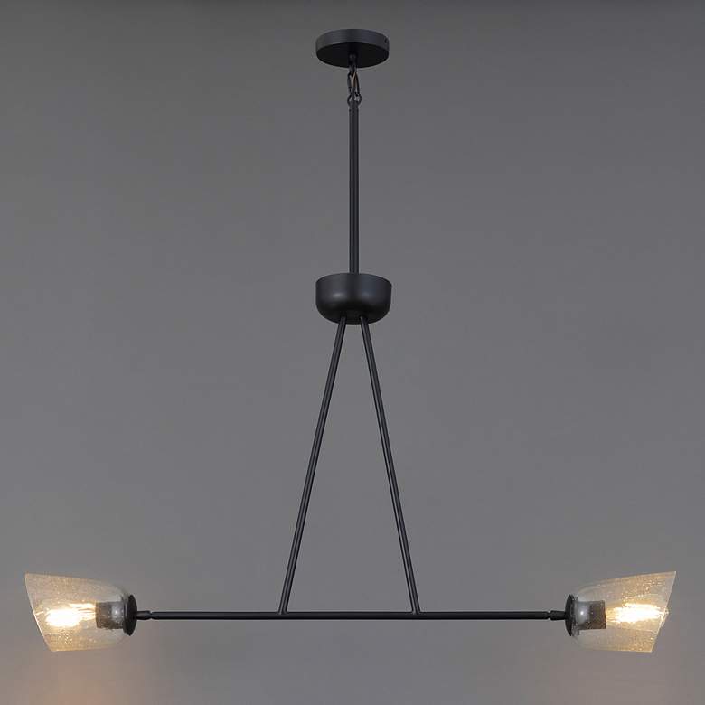 Image 3 Maxim Keppe 42" Dark Bronze 2-Light Linear Pendant more views