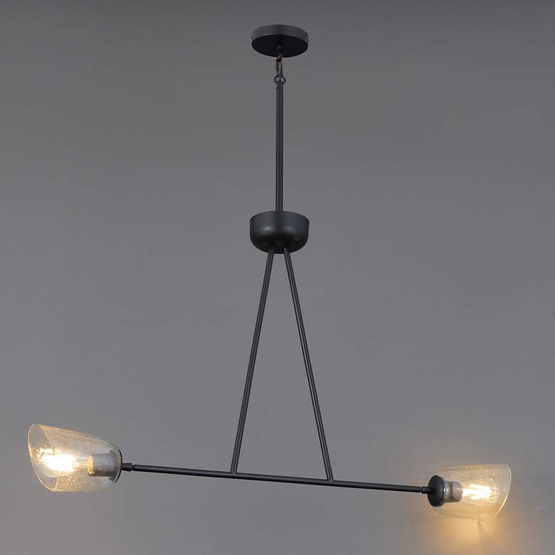 Image 4 Maxim Keppe 42" Dark Bronze 2-Light Linear Pendant more views