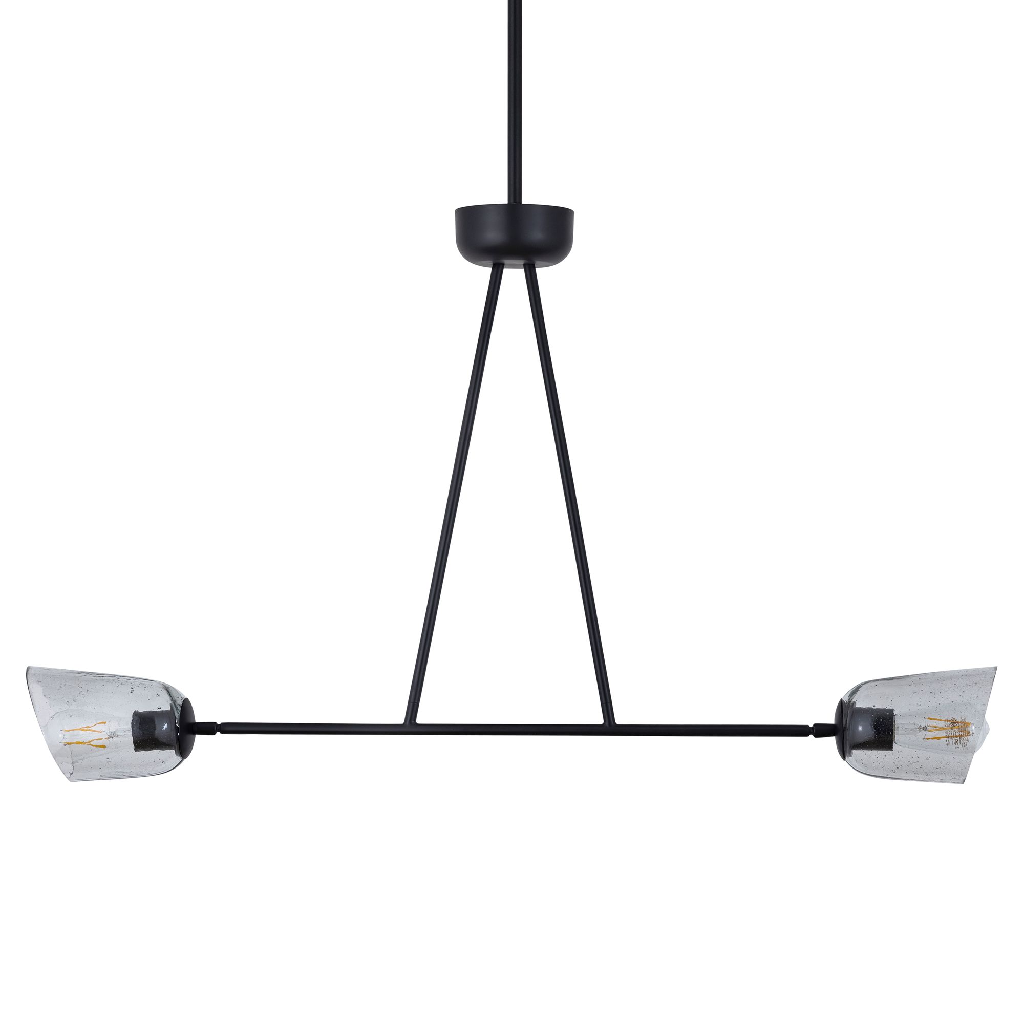 Image 2 Maxim Keppe 42" Dark Bronze 2-Light Linear Pendant more views