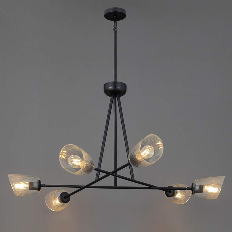 Image 3 Maxim Keppe 48" Wide Dark Bronze 6-Light Chandelier more views