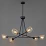 3_Maxim Keppe 48" Wide Dark Bronze 6-Light Chandelier more views