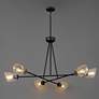 4_Maxim Keppe 48" Wide Dark Bronze 6-Light Chandelier more views