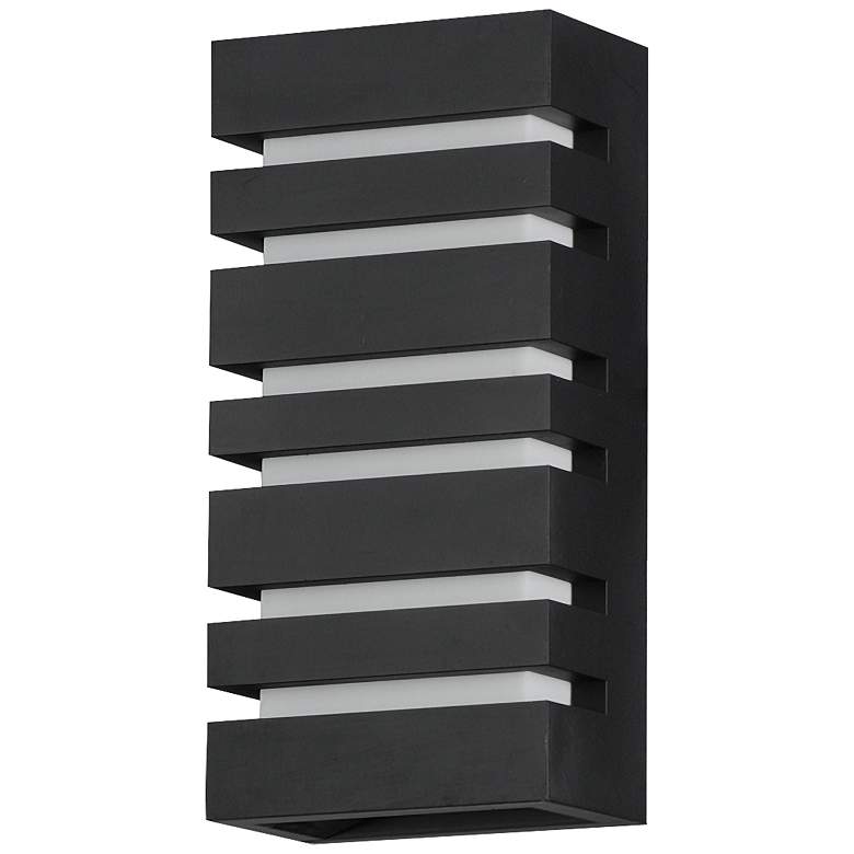 Image 1 Maxim Keyes 14" Black LED Outdoor Wall Sconce