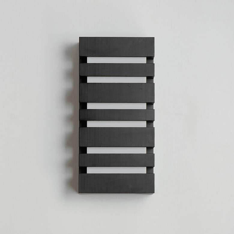 Image 2 Maxim Keyes 14" Black LED Outdoor Wall Sconce more views