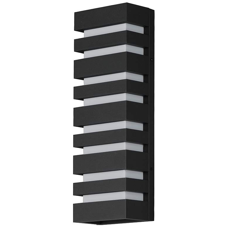Image 1 Maxim Keyes 20" Black LED Outdoor Wall Sconce