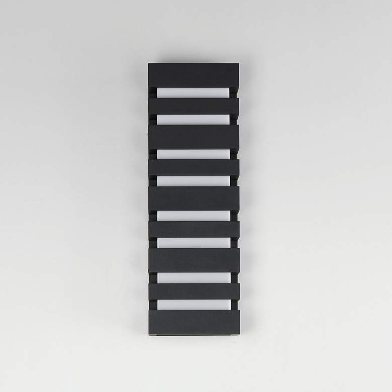 Image 2 Maxim Keyes 20" Black LED Outdoor Wall Sconce more views